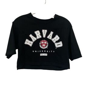 Harvard Black Crop Top XS